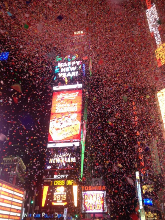 Happy New Years from Times Square! Pretty Connected