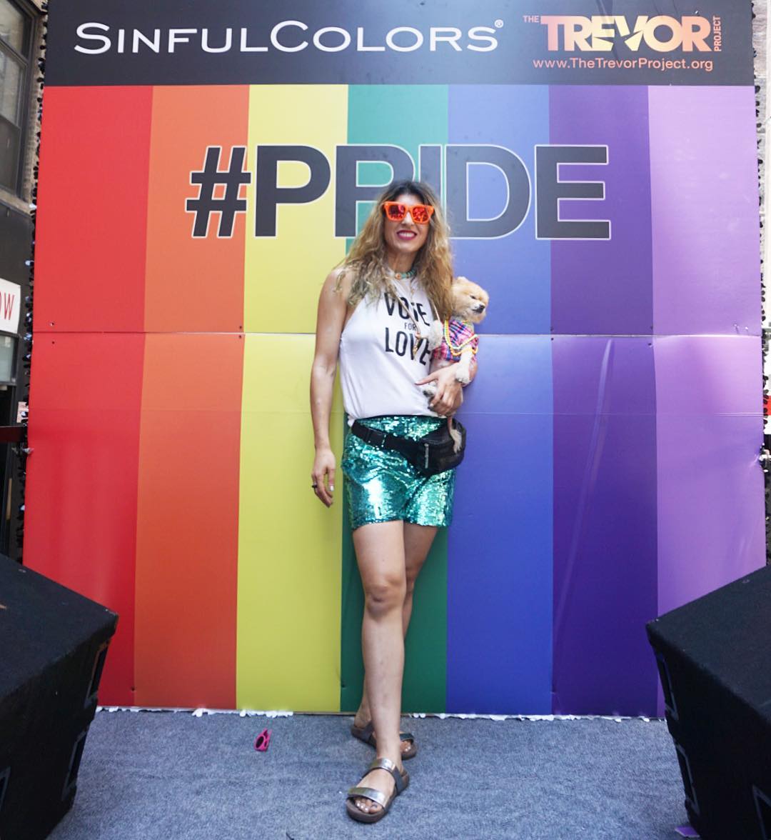 So excited to be on the @sinfulcolors_official #Pride float. Follow along on snapchat or scream if you see me #sinfulcolors #bucketlist