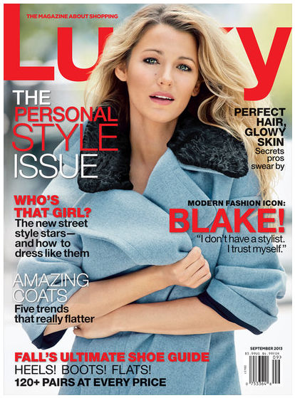 Blake Lively the cover of Lucky Magazine