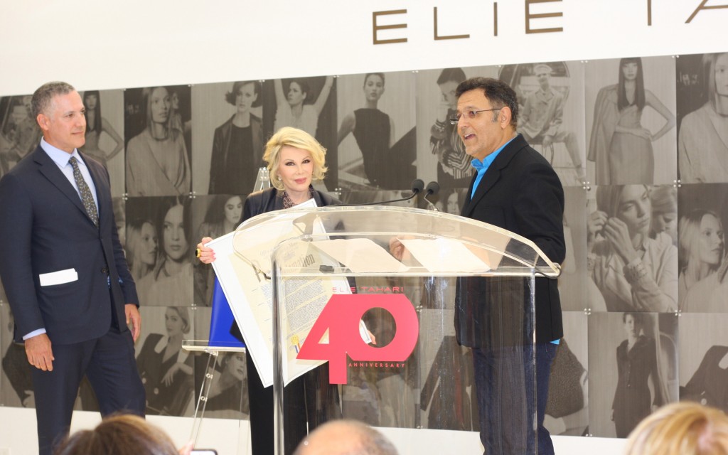 Elie Tahari and Joan Rivers at on Elie Tahari Day