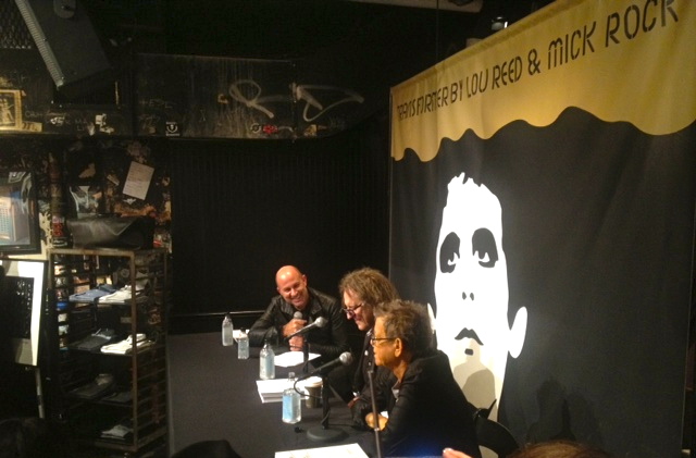 Mick Rock, Lou Reed, John Varvatos at Transformer book launch