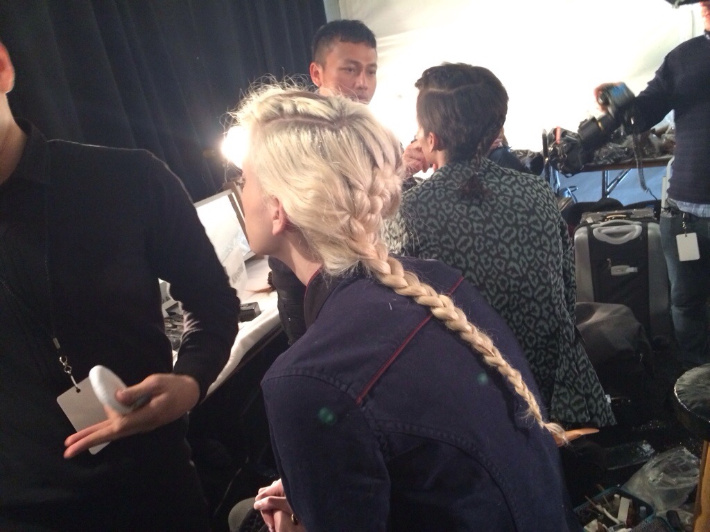 backstage hair at Creatures of the Wind