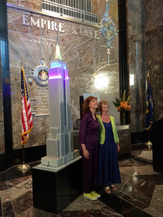 Susan Sarandon and Dena Hammerstein at the Empire State Building