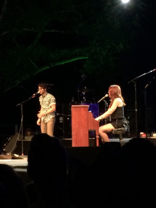 Darren Criss from Glee and Ingrid Michealson at Summerstage