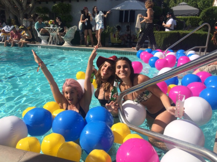 pool party cute girls coachella popsugar 