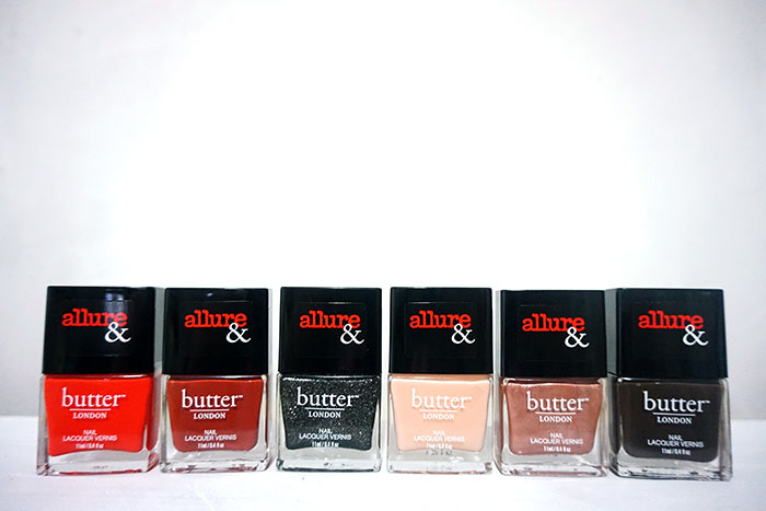 Allure & Butter London nail polish collection