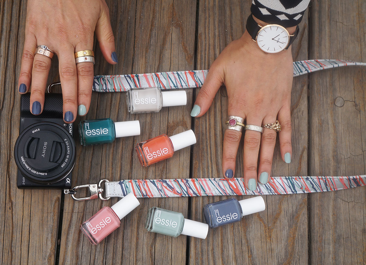 essie spring 2018 collection includes shades, perfect mate, at the helm, passport to sail, anchor down stripes, and sails bon boy-age